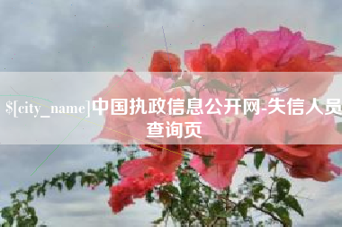 滑县中国执政信息公开网-失信人员查询页