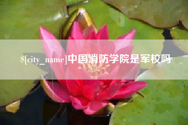 滑县中国消防学院是军校吗