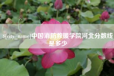 滑县中国消防救援学院河北分数线是多少