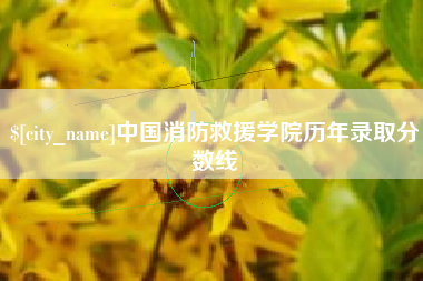 滑县中国消防救援学院历年录取分数线