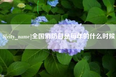 滑县全国消防日是每年的什么时候