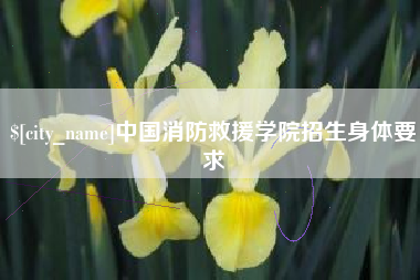 滑县中国消防救援学院招生身体要求