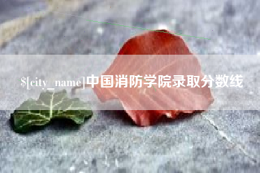 滑县中国消防学院录取分数线