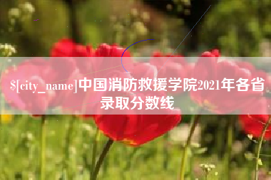 滑县中国消防救援学院2021年各省录取分数线