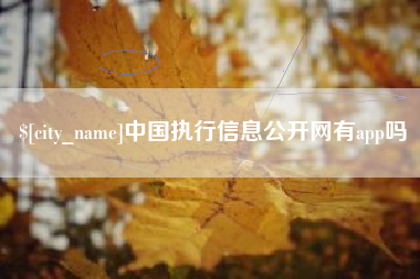 滑县中国执行信息公开网有app吗