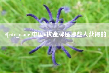 滑县中国6枚金牌是哪些人获得的