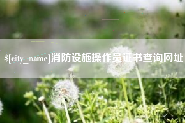 滑县消防设施操作员证书查询网址