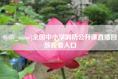 滑县全国中小学消防公开课直播回放观看入口