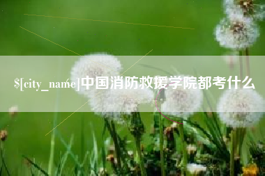 滑县中国消防救援学院都考什么