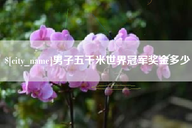 滑县男子五千米世界冠军奖金多少