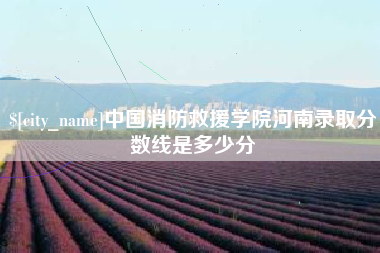 滑县中国消防救援学院河南录取分数线是多少分