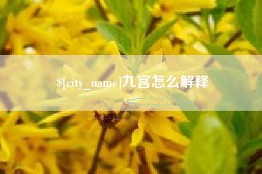 滑县九宫怎么解释