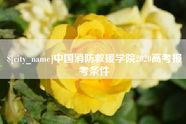 滑县中国消防救援学院2020高考报考条件