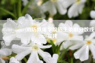 滑县消防救援学院招生录取分数线2020福建
