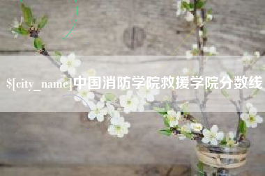 滑县中国消防学院救援学院分数线
